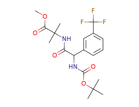 Molecular Structure of 1366062-84-1 (methyl N-{[(tert-butoxycarbonyl)amino][3-(trifluoromethyl)phenyl]acetyl}-2-methylalaninate)