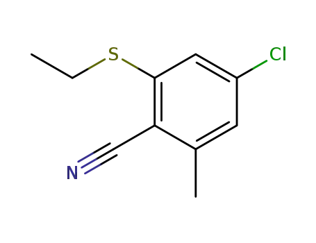4-chloro-2-ethylsulfanyl-6-methyl-benzonitrile