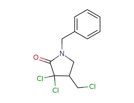 Molecular Structure of 91989-84-3 (2-Pyrrolidinone, 3,3-dichloro-4-(chloromethyl)-1-(phenylmethyl)-)