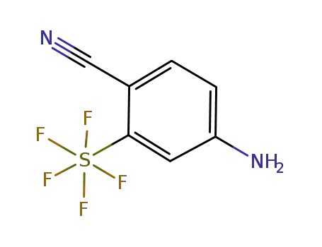 Molecular Structure of 852469-69-3 (4-amino-2-(pentafluorosulfanyl)benzonitrile)