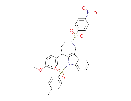 5-(4-methoxyphenyl)-2-((4-nitrophenyl)sulfonyl)-6-tosyl-1,2,3,4,5,6-hexahydroazepino[4,3-b]indole