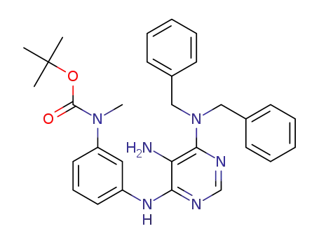 tert-butyl 3-(5-amino-6-(dibenzylamino)pyrimidin-4-ylamino)phenyl(methyl)carbamate