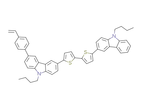 4-{6-[5'-(N-butylcarbazole-3-yl)-2,2'-bithiophene-5-yl]-N-butylcarbazole-3-yl}-styrene