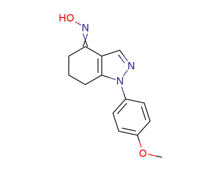 Molecular Structure of 1611491-29-2 (1-(4-methoxyphenyl)-6,7-dihydro-5H-indazol-4-one oxime)