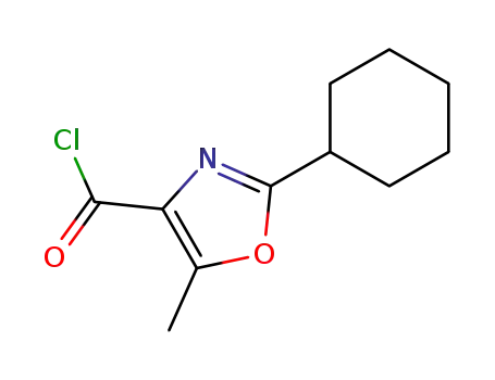 Molecular Structure of 51655-86-8 (4-Oxazolecarbonyl chloride, 2-cyclohexyl-5-methyl-)