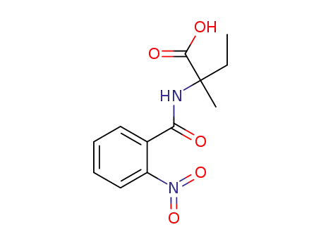 Molecular Structure of 1444223-90-8 (2-methyl-2-(2-nitrobenzamido)butanoic acid)