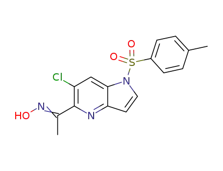 1-(6-chloro-1-tosyl-1H-pyrrolo[3,2-b]pyridin-5-yl)ethanone oxime