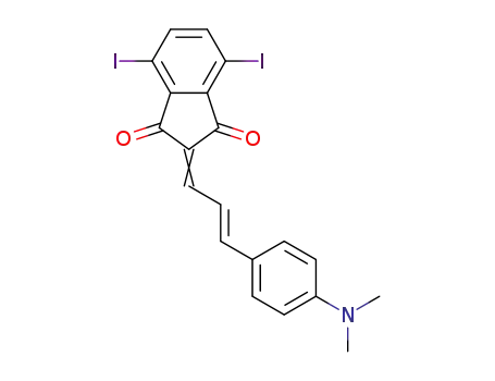 2-{(2E)-3-[4-(N,N-dimethylamino)phenyl]prop-2-en-1-ylidene}-4,7-diiodoindan-1,3-dione
