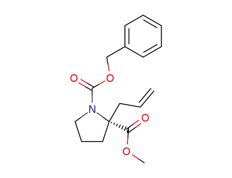 1,2-Pyrrolidinedicarboxylic acid, 2-(2-propenyl)-, 2-methyl
1-(phenylmethyl) ester, (2R)-