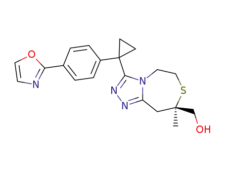 {(8R)-8-methyl-3-{1-[4-(1,3-oxazol-2-yl)phenyl]cyclopropyl}-5,6,8,9-tetrahydro[1,2,4]triazolo[4,3-d][1,4]thiazepin-8-yl}methanol