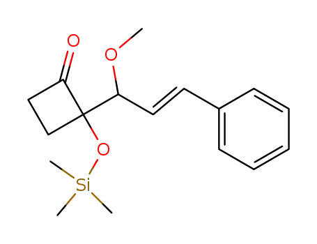 Molecular Structure of 87505-90-6 (Cyclobutanone,
2-(1-methoxy-3-phenyl-2-propenyl)-2-[(trimethylsilyl)oxy]-)