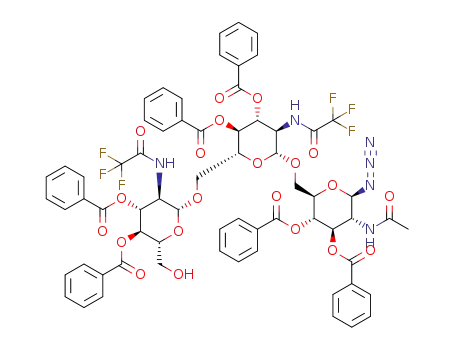 6-O-[6-O-(2-trifluoroacetamido-3,4-di-O-benzoyl-2-deoxy-β-D-glucopyranosyl)-2-trifluoroacetamido-3,4-di-O-benzoyl-2-deoxy-β-D-glucopyranosyl]-2-acetamido-3,4-di-O-benzoyl-2-deoxy-β-D-glucopyranosyl azide