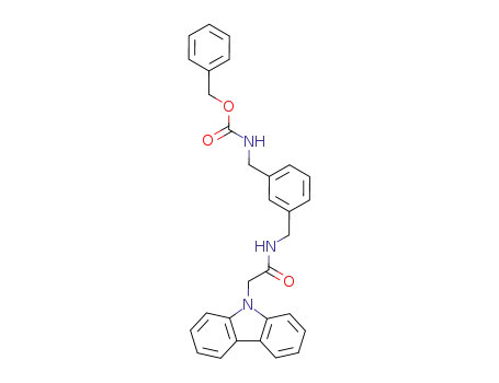 Molecular Structure of 148582-31-4 (9-<(((3-((((benzyloxy)carbonyl)amino)methyl)benzyl)amino)carbonyl)methyl>carbazole)