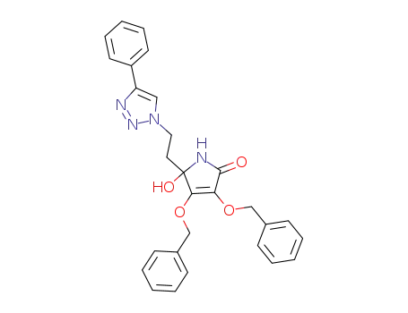 3,4-bis(benzyloxy)-5-hydroxy-5-(2-(4-phenyl-1H-1,2,3-triazol-1-yl)ethyl)-1H-pyrrol-2(5H)-one