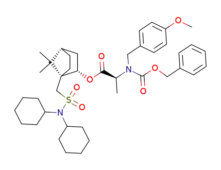 (S)-2-[Benzyloxycarbonyl-(4-methoxy-benzyl)-amino]-propionic acid (1R,2S,4S)-1-[(dicyclohexylsulfamoyl)-methyl]-7,7-dimethyl-bicyclo[2.2.1]hept-2-yl ester