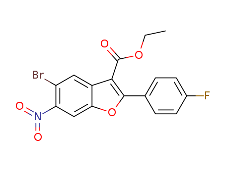 ethyl 5-bromo-2-(4-fluorophenyl)-6-nitrobenzofuran-3-carboxylate