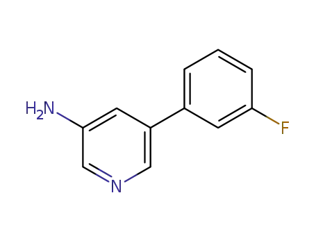 Molecular Structure of 1214384-10-7 (5-(3-fluorophenyl)pyridin-3-aMine)