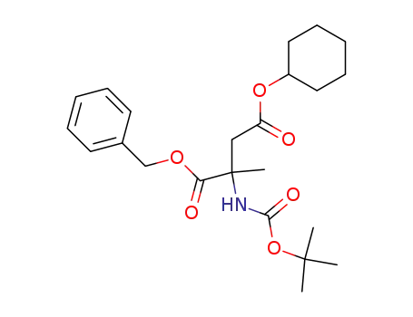 N<sup>α</sup>-(tert-butyloxycarbonyl)-C<sup>α</sup>-methyl-D,L-aspartic acid α-benzyl β-cyclohexyl diester