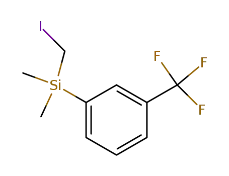 Molecular Structure of 1851-00-9 (Silane, (iodomethyl)dimethyl[3-(trifluoromethyl)phenyl]-)