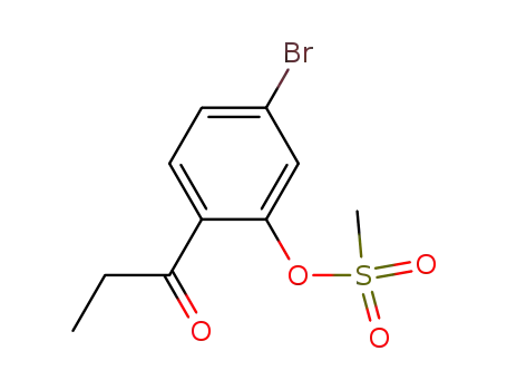 Molecular Structure of 215815-08-0 (5-BROMO-2-PROPIONYLPHENYL METHANESULFONATE)