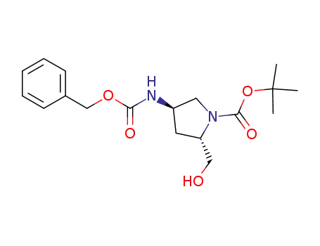 Molecular Structure of 1194057-63-0 ((2S,4R)-4-BenzyloxycarbonylaMino-2-hydroxyMethyl-pyrrolidine-1-carboxylic acid tert-butyl ester)