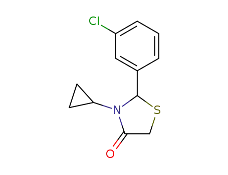 2-(3-chlorophenyl)-3-cyclopropyl-1,3-thiazolidin-4-one