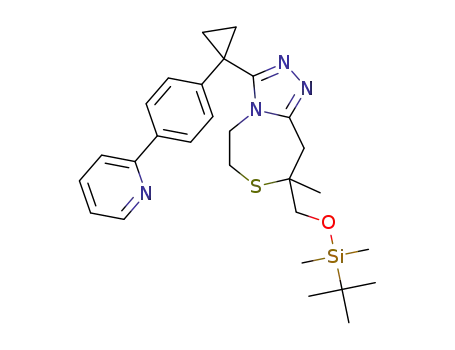 8-({[tert-butyl(dimethyl)silyl]oxy}methyl)-8-methyl-3-[1-(4-pyridin-2-ylphenyl)cyclopropyl]-5,6,8,9-tetrahydro[1,2,4]triazolo[4,3-d][1,4]thiazepine