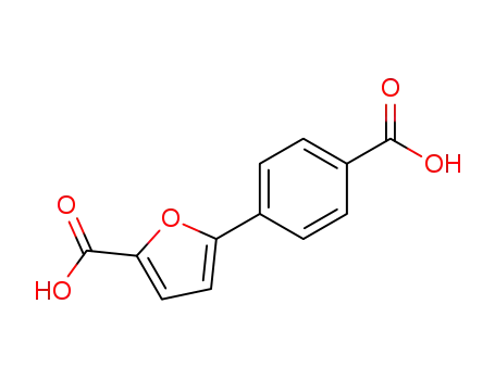 Molecular Structure of 597565-49-6 (4-(2-Formylfuran-3-yl)benzoic acid)