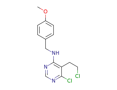 6-chloro-5-(2-chloroethyl)-N-(4-methoxybenzyl)pyrimidin-4-amine