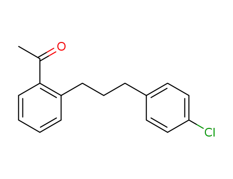 Molecular Structure of 1443686-03-0 (1-(2-(3-(4-chlorophenyl)propyl)phenyl)ethanone)