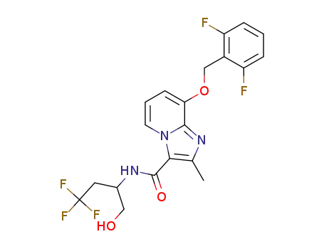 rac-8-[(2,6-difluorobenzyl)oxy]-2-methyl-N-(4,4,4-trifluoro-1-hydroxybutan-2-yl)imidazo[1,2-a]-pyridine-3-carboxamide