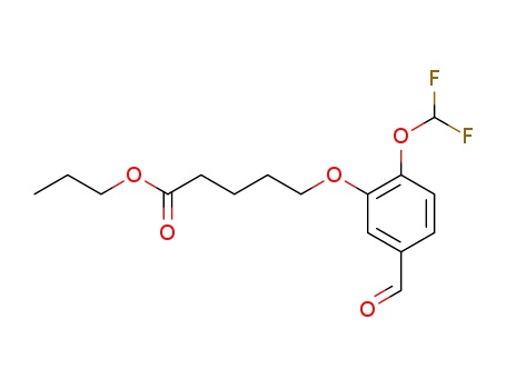 Molecular Structure of 1422361-74-7 (propyl 5-[2-(difluoromethoxy)-5-formylphenoxy]pentanoate)