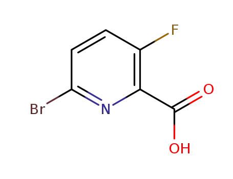 Molecular Structure of 1052714-48-3 (6-broMo-3-fluoropyridine-2-carboxylic acid)