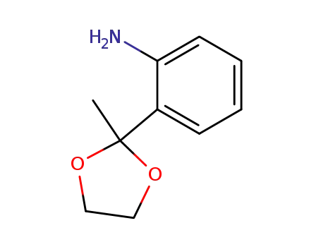 Molecular Structure of 150806-11-4 (Benzenamine, 2-(2-methyl-1,3-dioxolan-2-yl)-)
