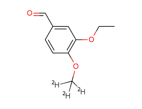 Molecular Structure of 1258598-02-5 (3-ethoxy-4-(d<sub>3</sub>-methoxy)-benzaldehyde)