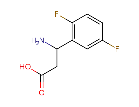 Molecular Structure of 773122-52-4 (3-AMINO-3-(2,5-DIFLUORO-PHENYL)-PROPIONIC ACID)