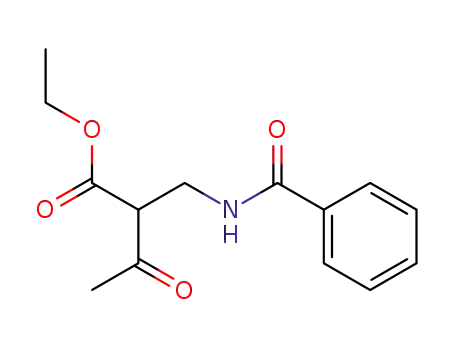 Molecular Structure of 69396-18-5 (ETHYL 2-(N-BENZOYLAMINOMETHYL)-3-OXOBUTYRATE)