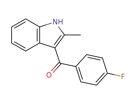 Molecular Structure of 26206-00-8 ((4-FLUORO-PHENYL)-(2-METHYL-1H-INDOL-3-YL)-METHANONE)