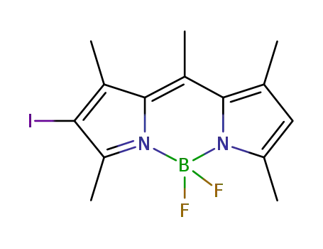 5,5-difluoro-2-iodo-1,3,7,9,10-pentamethyl-5H-5λ<sup>4</sup>,6λ<sup>4</sup>-dipyrrolo[1,2-c:2',1'-f][1,3,2]diazaborinine
