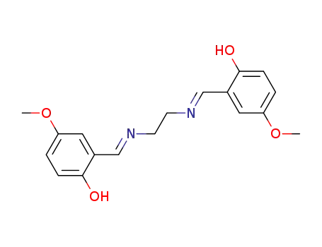 Molecular Structure of 109733-26-8 (Phenol, 2,2'-[1,2-ethanediylbis(nitrilomethylidyne)]bis[4-methoxy-)