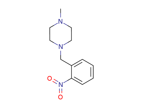 Molecular Structure of 19577-82-3 (Piperazine, 1-methyl-4-[(2-nitrophenyl)methyl]-)