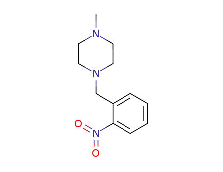 Molecular Structure of 19577-82-3 (Piperazine, 1-methyl-4-[(2-nitrophenyl)methyl]-)