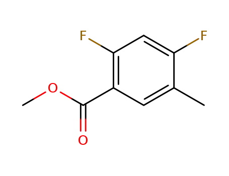 Molecular Structure of 1162674-66-9 (2,4-DIFLUORO-5-METHYLBENZOIC ACID METHYL ESTER)