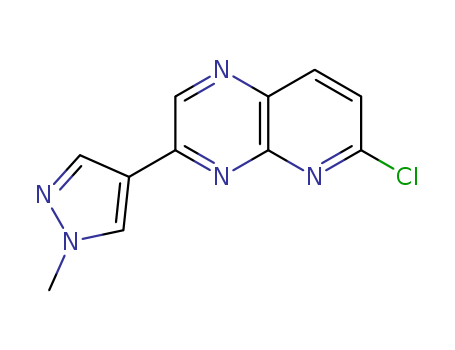 6-chloro-3-(1-methyl-1H-pyrazol-4-yl)pyrido[2,3-b]pyrazine(1431872-99-9)