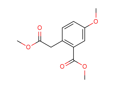 Molecular Structure of 255376-41-1 (Benzeneacetic acid, 4-methoxy-2-(methoxycarbonyl)-, methyl ester)