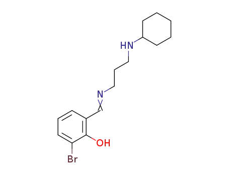 Molecular Structure of 1451054-32-2 (2-bromo-6-[(3-cyclohexylaminopropylimino)methyl]phenol)