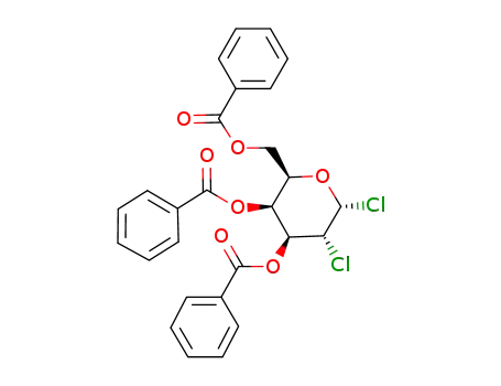 Molecular Structure of 1542162-42-4 (3,4,6-tri-O-benzoyl-2-chloro-2-deoxy-α-D-galactopyranosyl chloride)