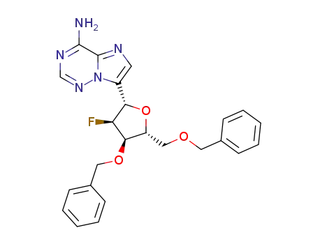 (2S,3R,4R,5R)-7-(4-(benzyloxy)-5-(benzyloxymethyl)-3-fluorotetrahydrofuran-2-yl)imidazo[2,1-f][1,2,4]-triazine-4-amine