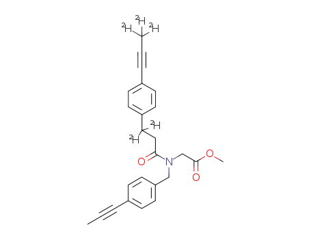 methyl 2-(N-(4-(prop-1-yn-1-yl)benzyl)-3-(4-(prop-1-yn-1-yl)phenyl)propanamido)acetate-d<sub>5</sub>