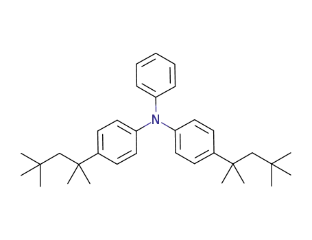 Molecular Structure of 1197984-29-4 (N,N-bis(4-(2,4,4-trimethylpentan-2-yl)phenyl)aniline)